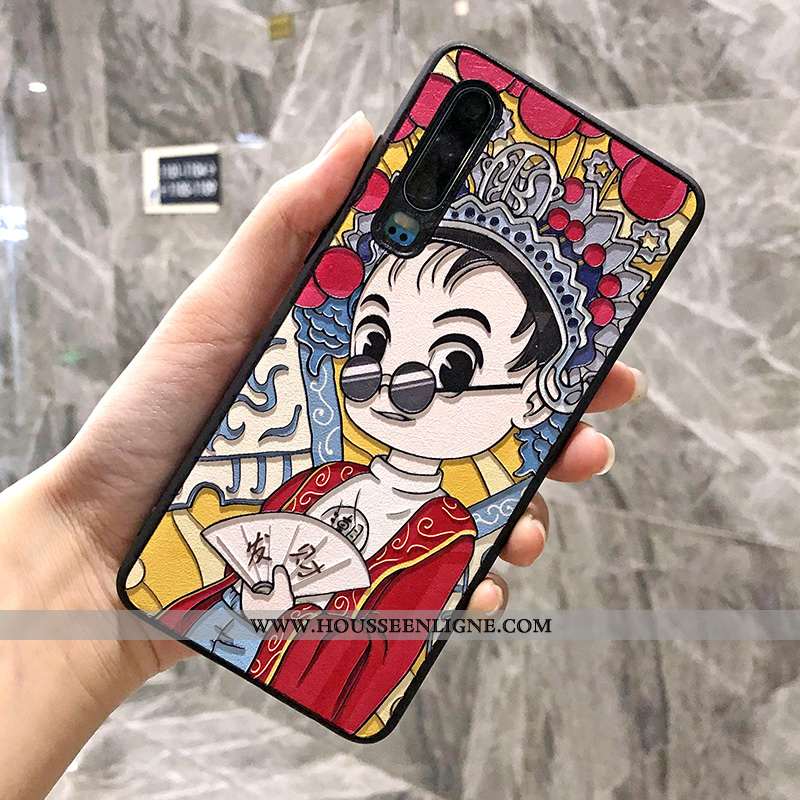 Étui Huawei P30 Tendance Mode Créatif Amoureux Téléphone Portable Charmant Rouge