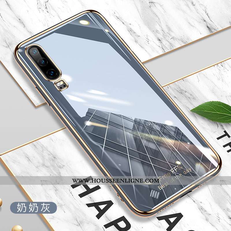 Étui Huawei P30 Ultra Légère Simple Tout Compris Incassable Net Rouge Coque Verte