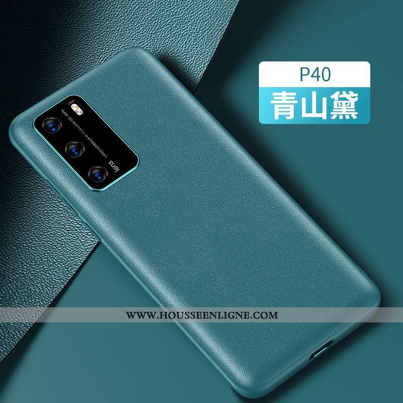 Étui Huawei P40 Cuir Incassable Violet Téléphone Portable Coque