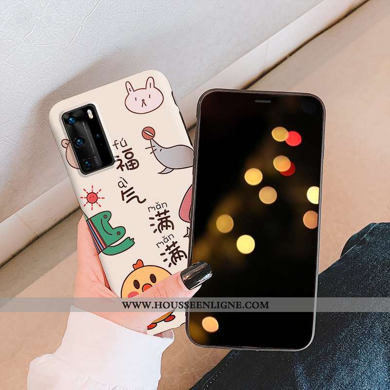 Étui Huawei P40 Délavé En Daim Personnalité Tout Compris Téléphone Portable Incassable Créatif Dessi