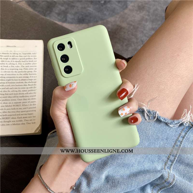 Étui Huawei P40 Fluide Doux Silicone Incassable Protection Légère Bleu Net Rouge