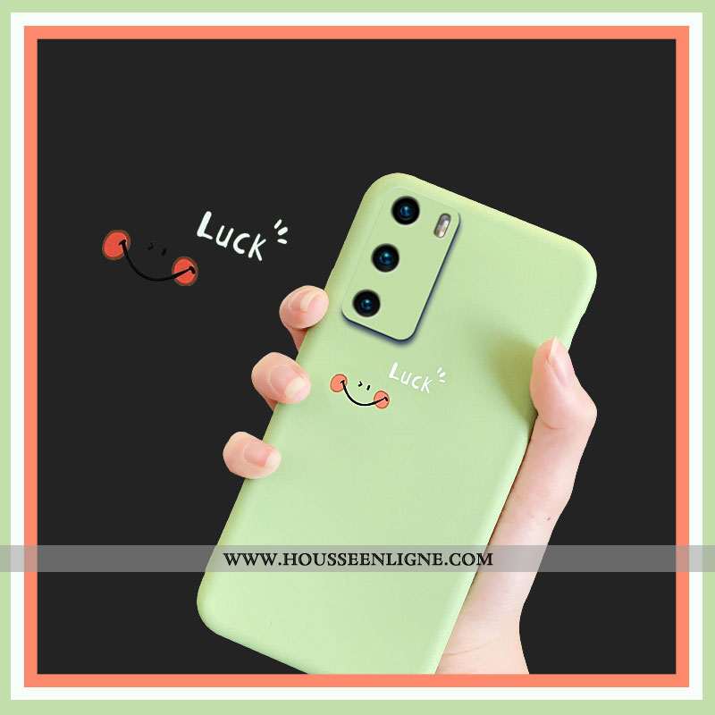 Étui Huawei P40 Fluide Doux Silicone Incassable Protection Légère Bleu Net Rouge