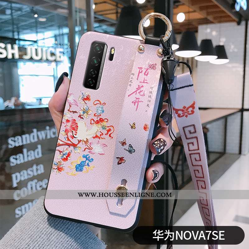 Étui Huawei P40 Lite 5g Créatif Vintage Tout Compris Fluide Doux Fleur Incassable Violet