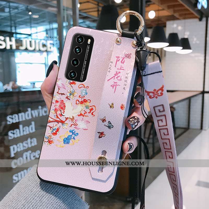 Étui Huawei P40 Lite 5g Créatif Vintage Tout Compris Fluide Doux Fleur Incassable Violet