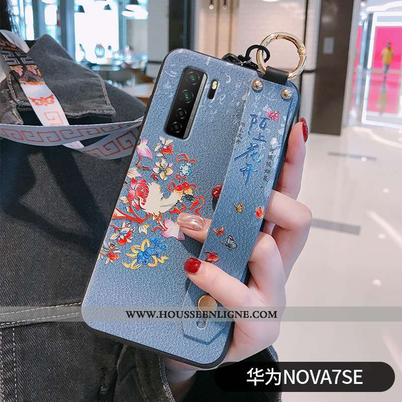 Étui Huawei P40 Lite 5g Créatif Vintage Tout Compris Fluide Doux Fleur Incassable Violet