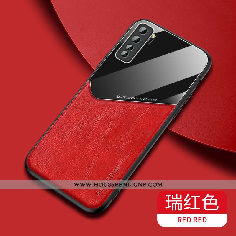 Étui Huawei P40 Lite 5g Cuir Modèle Fleurie Orange Tendance Coque Incassable