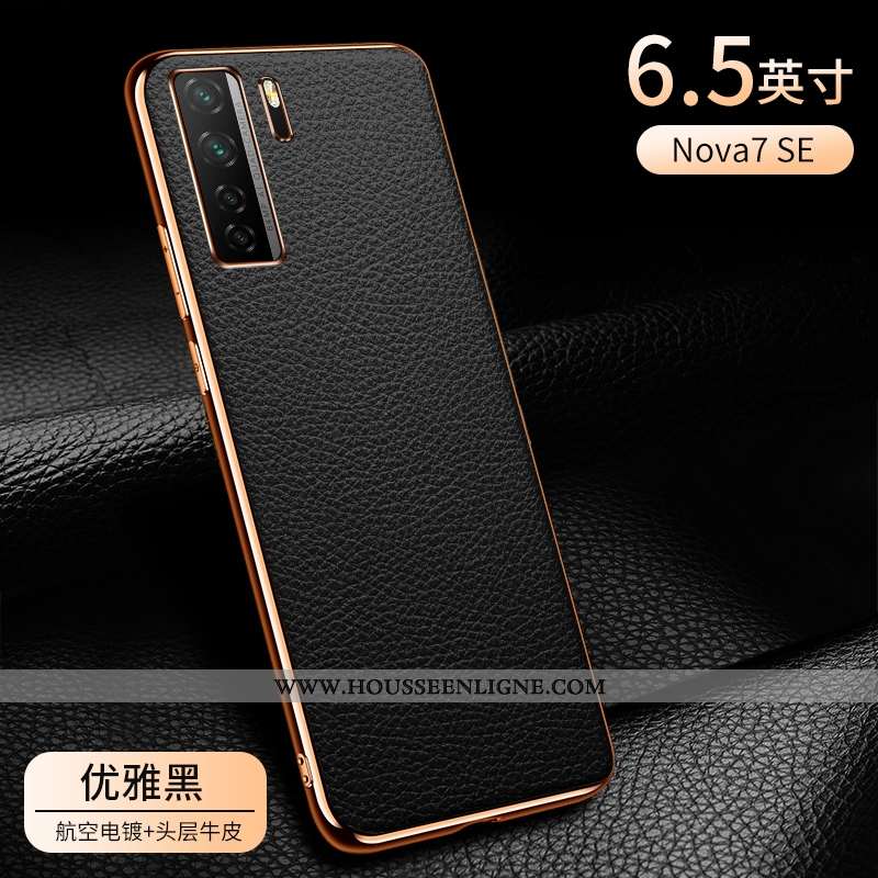 Étui Huawei P40 Lite 5g Cuir Véritable Ultra Coque Business Bovins Légère Bleu