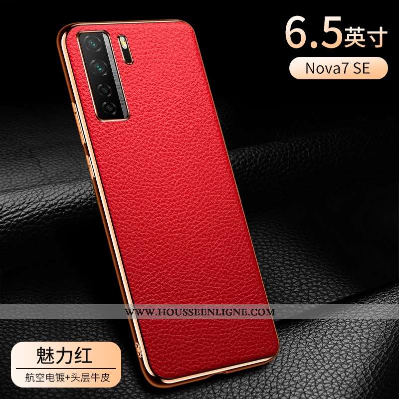 Étui Huawei P40 Lite 5g Cuir Véritable Ultra Coque Business Bovins Légère Bleu
