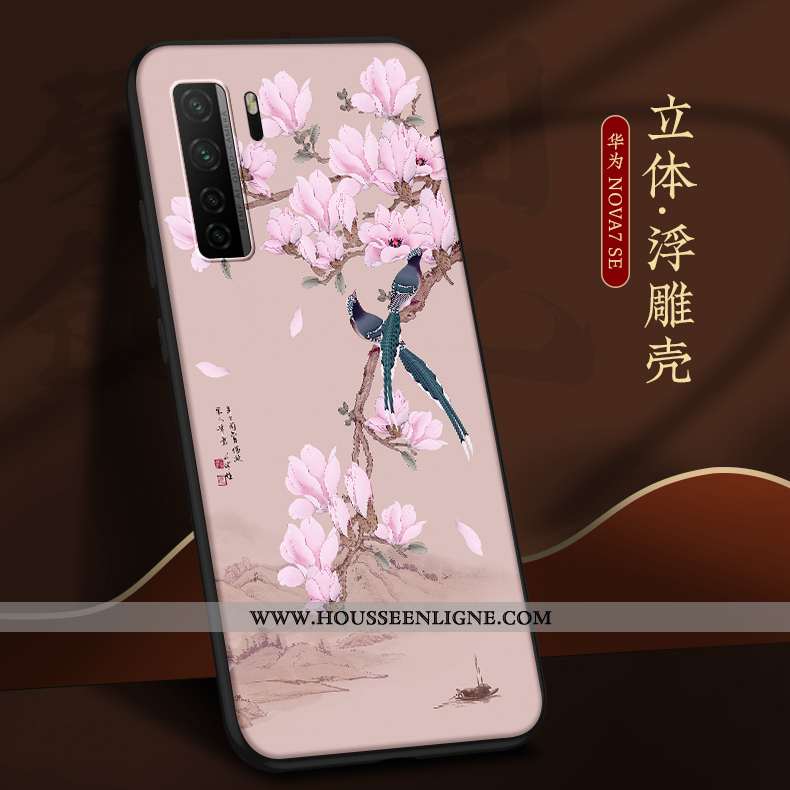 Étui Huawei P40 Lite 5g Légère Fluide Doux Téléphone Portable Tout Compris Nouveau Coque Beige
