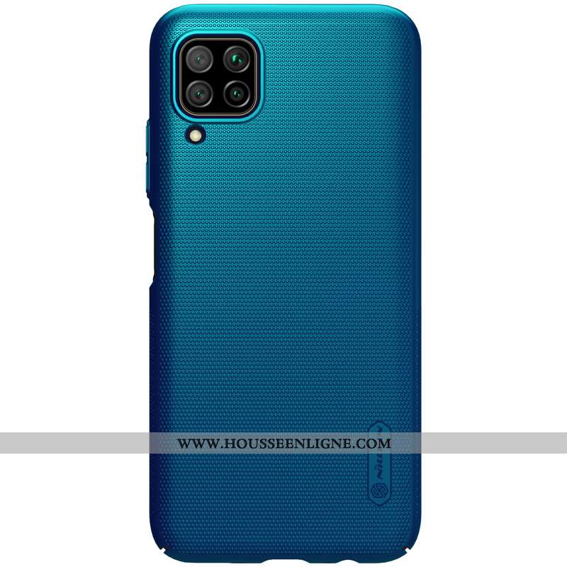 Étui Huawei P40 Lite Délavé En Daim Légère Coque Protection Sentir Difficile Bleu Foncé