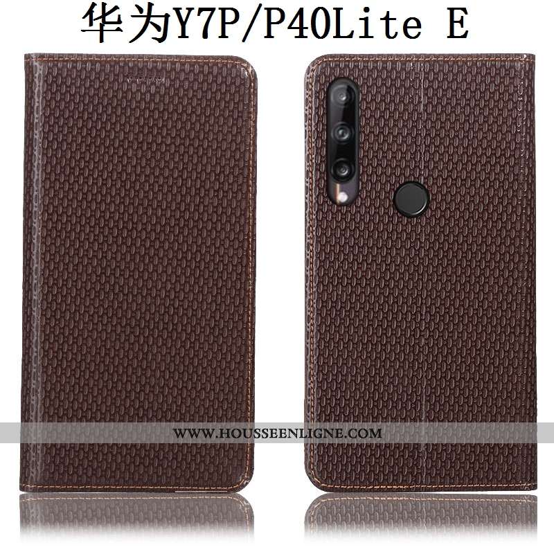 Étui Huawei P40 Lite E Cuir Véritable Modèle Fleurie Incassable Protection Téléphone Portable Tout C