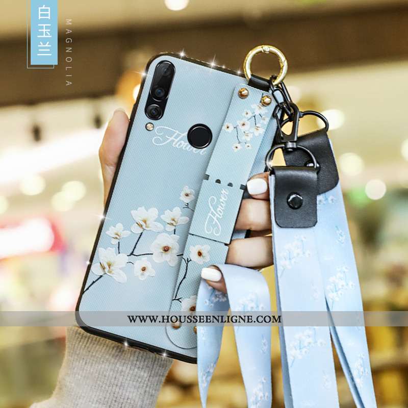 Étui Huawei P40 Lite E Mode Tendance Coque Net Rouge Tout Compris Silicone Blanche