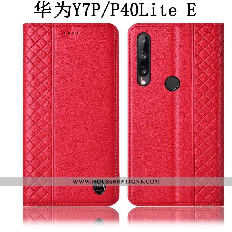 Étui Huawei P40 Lite E Protection Cuir Véritable Housse Incassable Tout Compris Jaune Coque