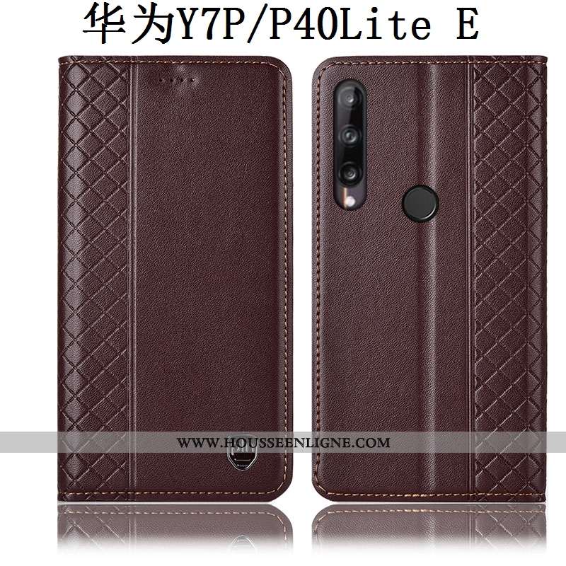 Étui Huawei P40 Lite E Protection Cuir Véritable Housse Incassable Tout Compris Jaune Coque