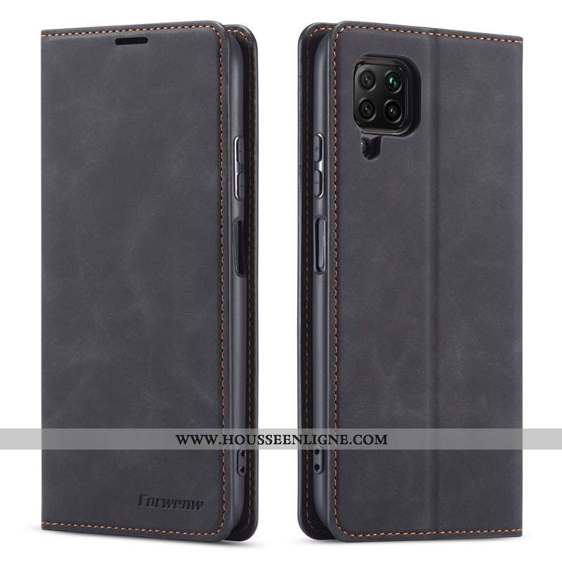 Étui Huawei P40 Lite Protection Cuir Véritable Jeunesse Business Cuir Téléphone Portable Bordeaux