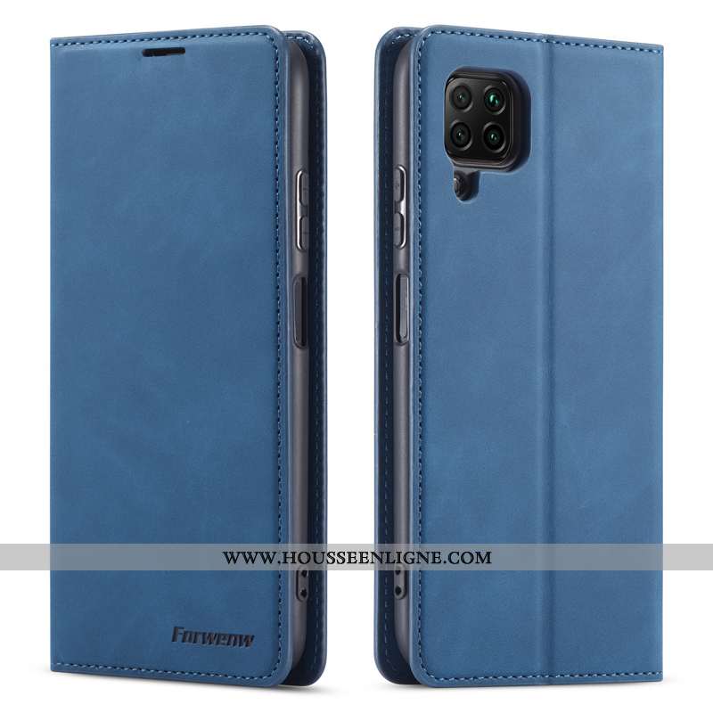 Étui Huawei P40 Lite Protection Cuir Véritable Jeunesse Business Cuir Téléphone Portable Bordeaux