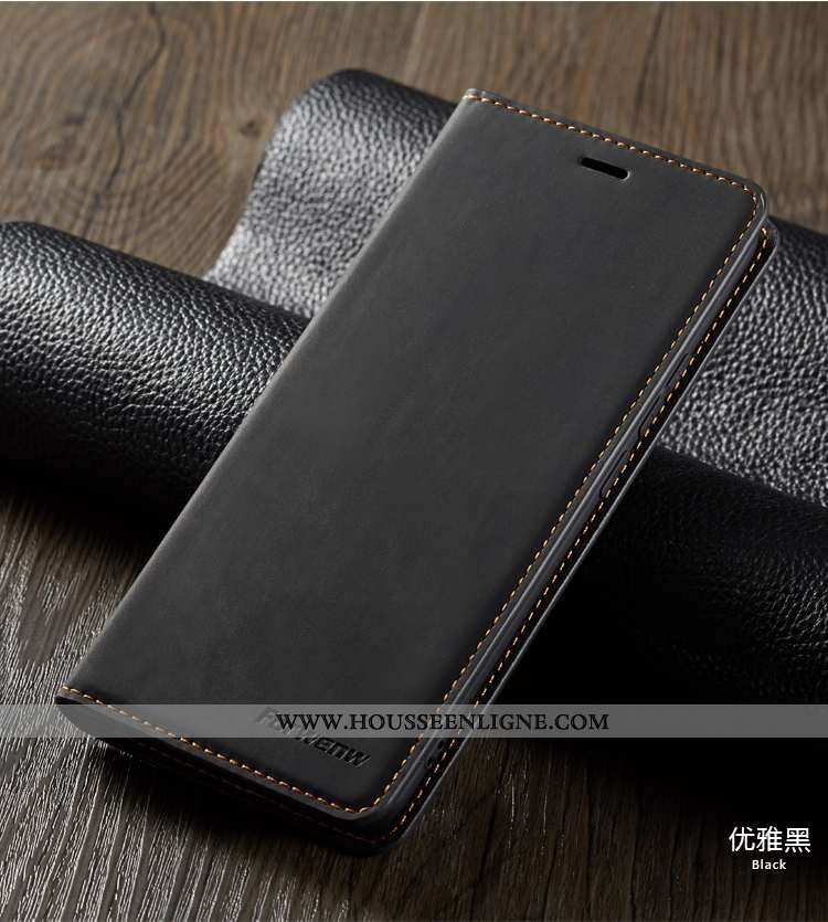 Étui Huawei P40 Lite Protection Cuir Véritable Jeunesse Business Cuir Téléphone Portable Bordeaux