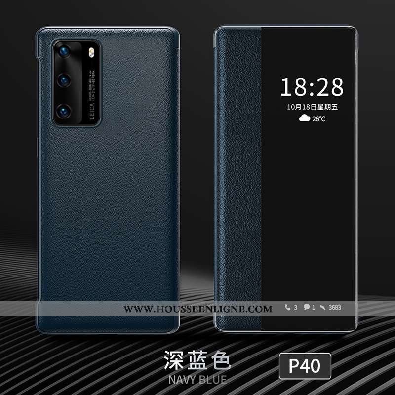 Étui Huawei P40 Personnalité Créatif Cuir Clamshell Protection Rose