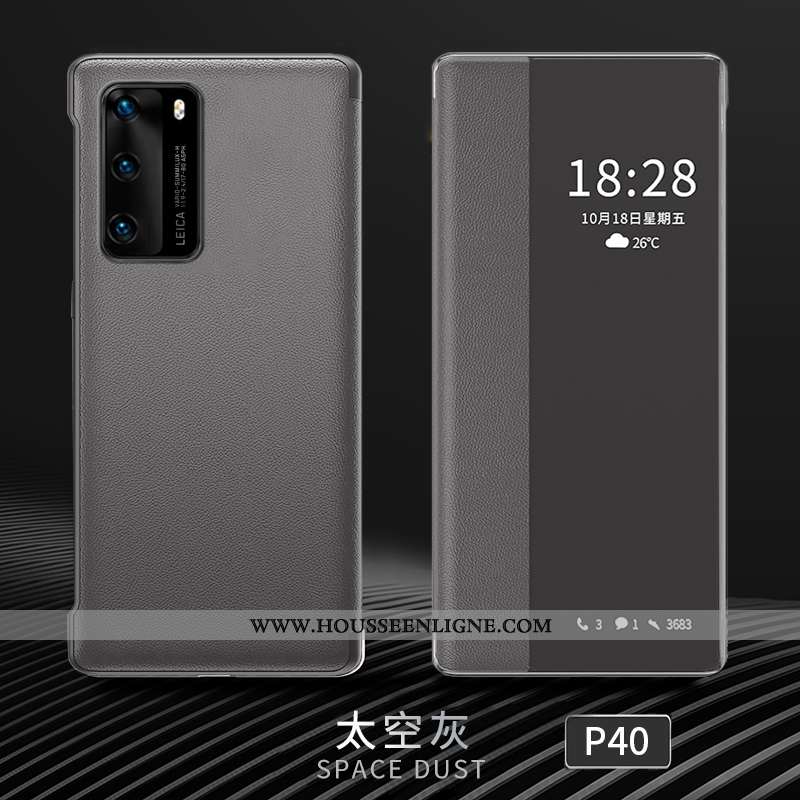 Étui Huawei P40 Personnalité Créatif Cuir Clamshell Protection Rose