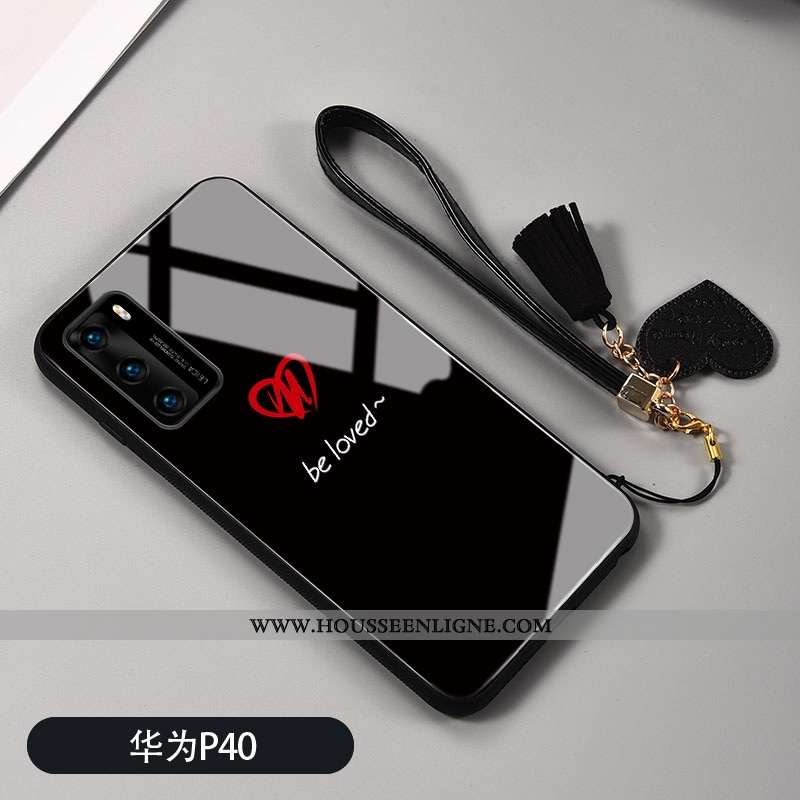 Étui Huawei P40 Personnalité Protection Téléphone Portable Miroir Incassable Blanc Noir