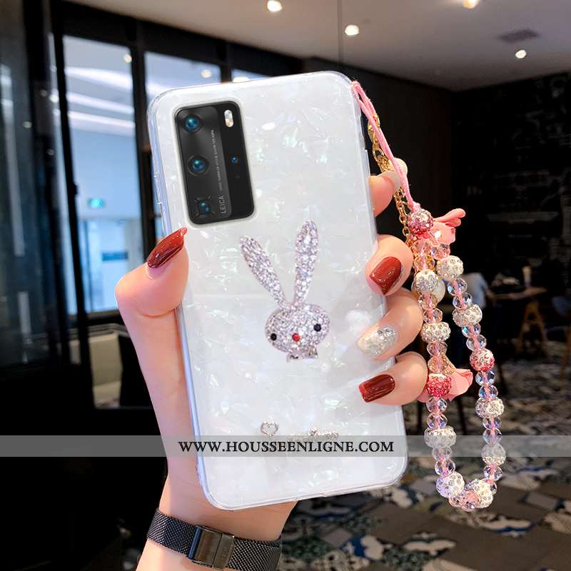 Étui Huawei P40 Pro Légère Fluide Doux Rose Incassable Coque Silicone Téléphone Portable