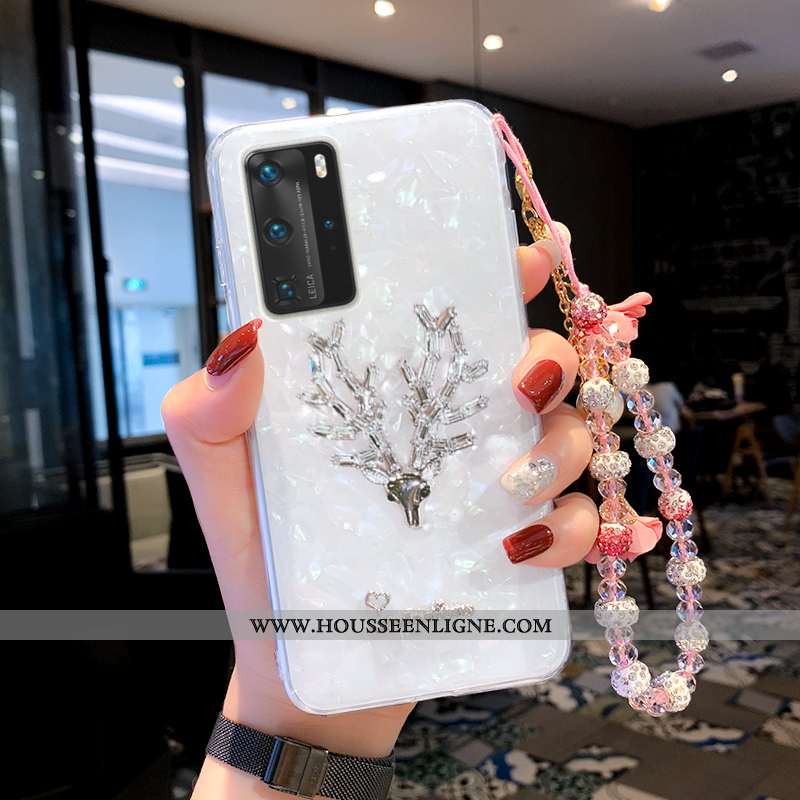 Étui Huawei P40 Pro Légère Fluide Doux Rose Incassable Coque Silicone Téléphone Portable