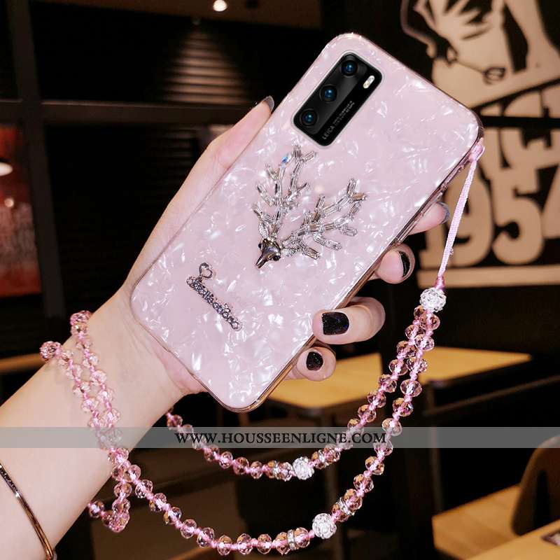 Étui Huawei P40 Pro Légère Fluide Doux Rose Incassable Coque Silicone Téléphone Portable