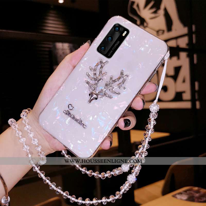 Étui Huawei P40 Pro Légère Fluide Doux Rose Incassable Coque Silicone Téléphone Portable