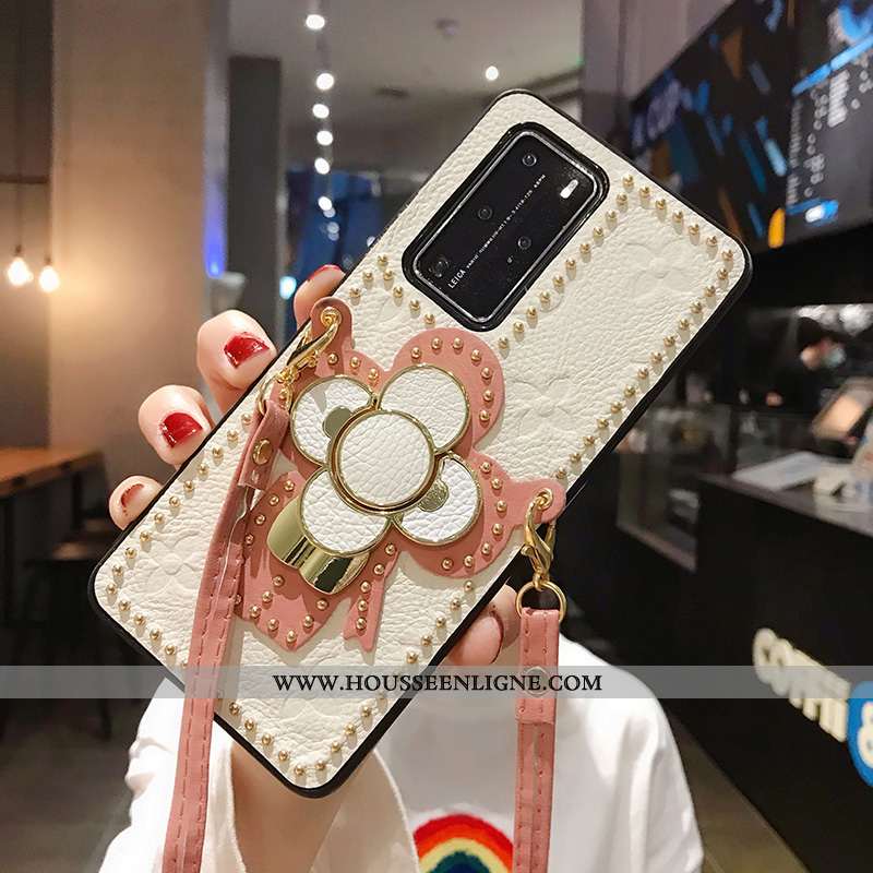 Étui Huawei P40 Pro Ornements Suspendus Personnalité Tendance Support Coque Tout Compris Blanche