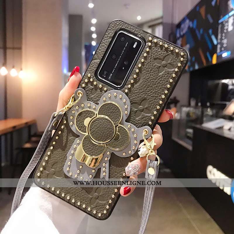 Étui Huawei P40 Pro Ornements Suspendus Personnalité Tendance Support Coque Tout Compris Blanche