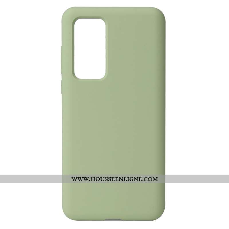 Étui Huawei P40 Pro Silicone Téléphone Portable Couleur Unie Pure Tout Compris Vert Incassable Verte
