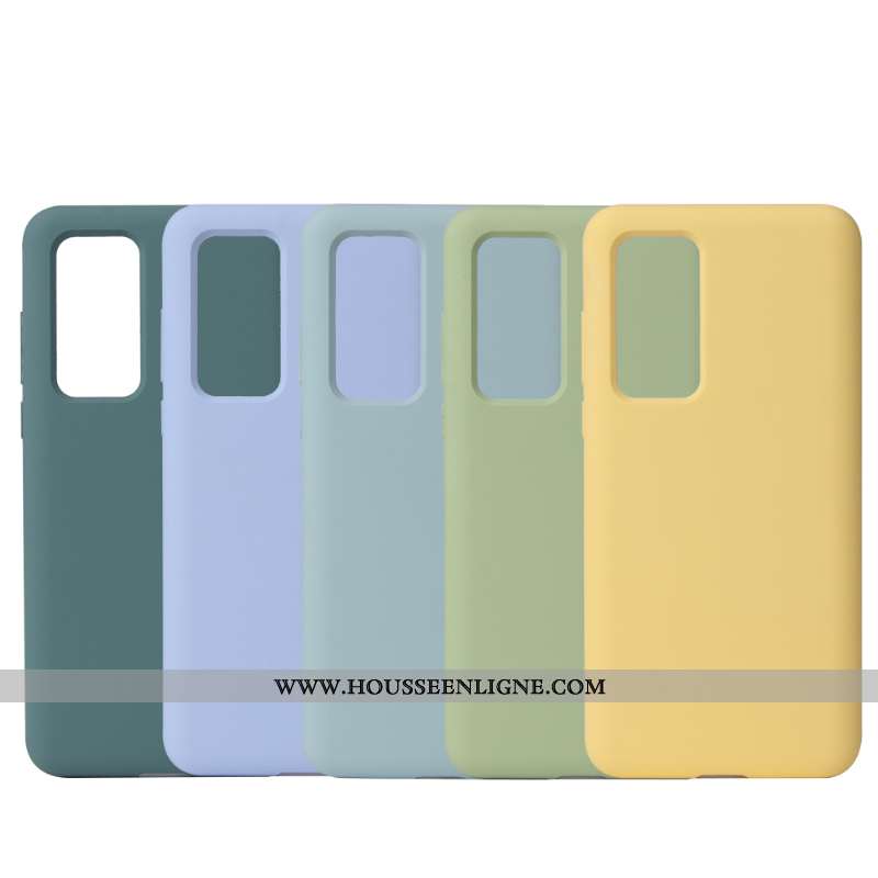 Étui Huawei P40 Pro Silicone Téléphone Portable Couleur Unie Pure Tout Compris Vert Incassable Verte