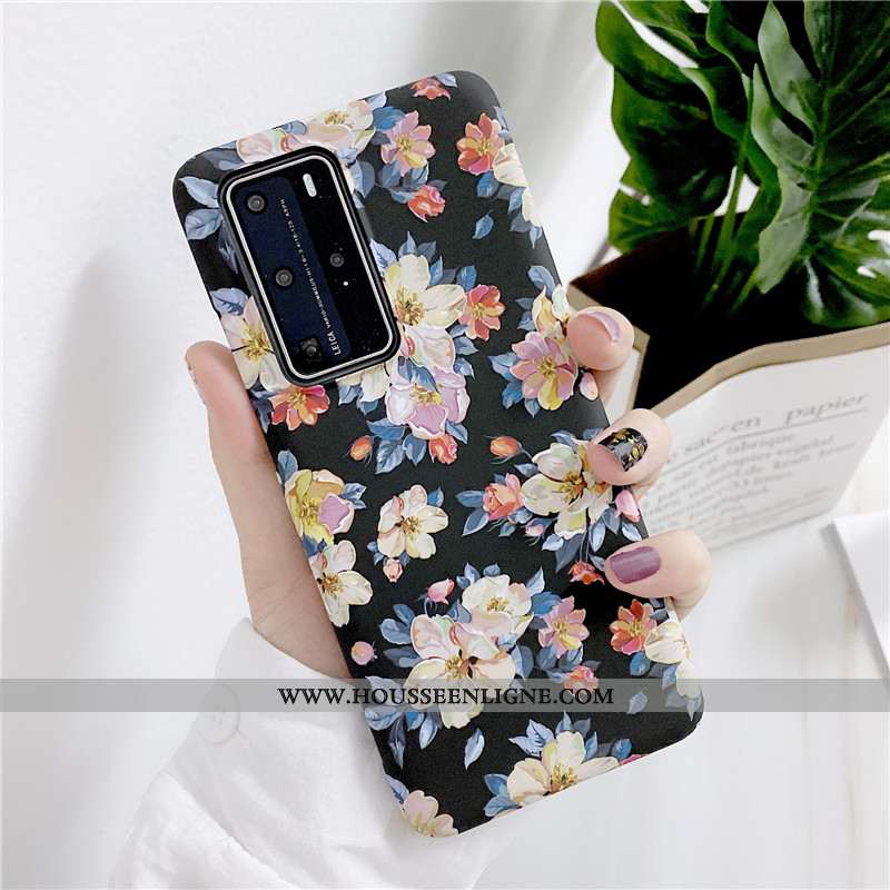 Étui Huawei P40 Pro Ultra Tendance Jaune Téléphone Portable Simple Peinture À L'huile Légère