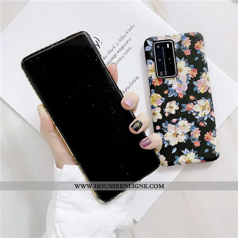 Étui Huawei P40 Pro Ultra Tendance Jaune Téléphone Portable Simple Peinture À L'huile Légère