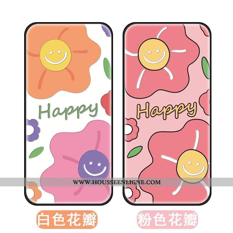 Étui Huawei P40 Pro Verre Délavé En Daim Blanc Gaufrage Ornements Suspendus Mode Dessin Animé Rose