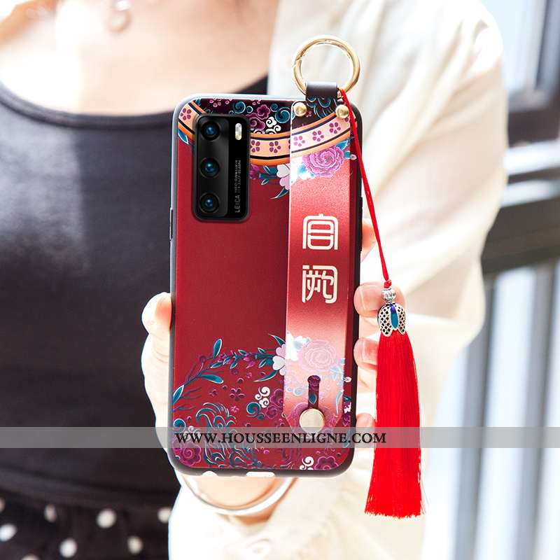 Étui Huawei P40 Protection Fluide Doux Coque Violet Téléphone Portable Incassable
