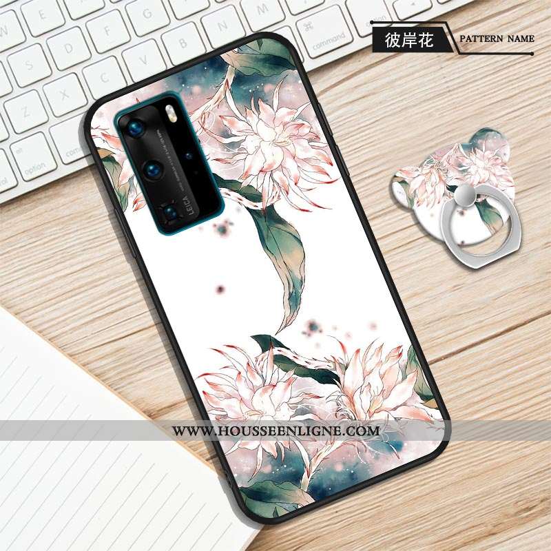 Étui Huawei P40 Protection Personnalité Violet Fluide Doux Anneau Une Agrafe