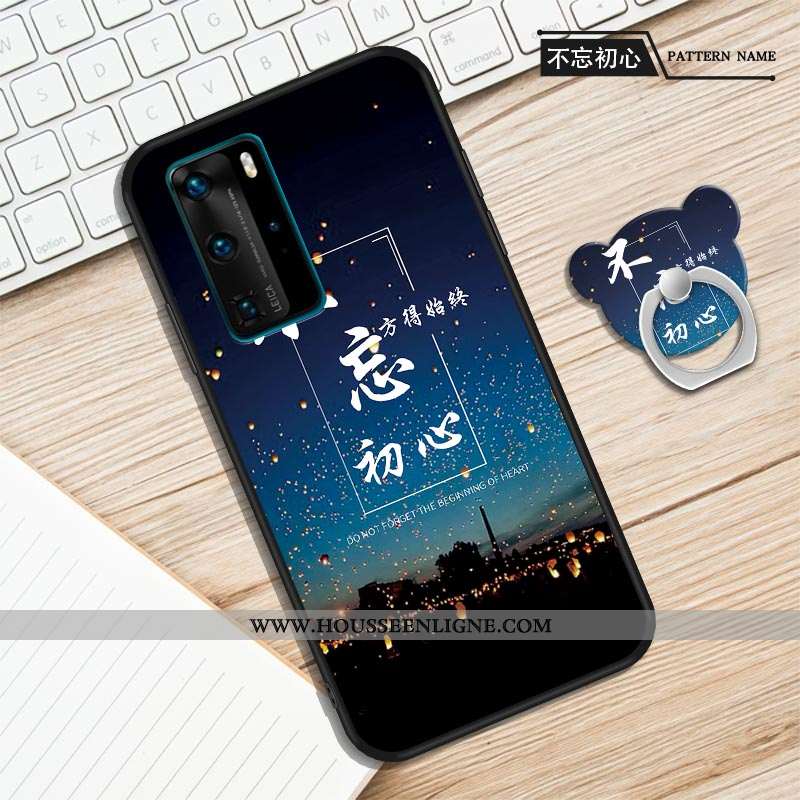 Étui Huawei P40 Protection Personnalité Violet Fluide Doux Anneau Une Agrafe
