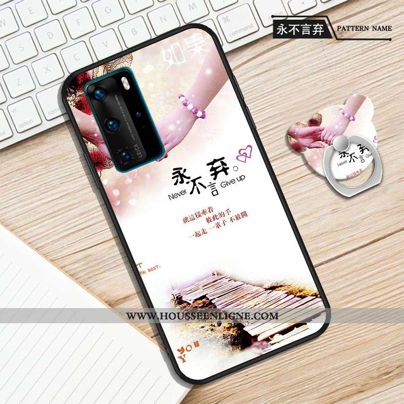 Étui Huawei P40 Protection Personnalité Violet Fluide Doux Anneau Une Agrafe