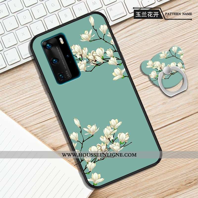 Étui Huawei P40 Protection Personnalité Violet Fluide Doux Anneau Une Agrafe