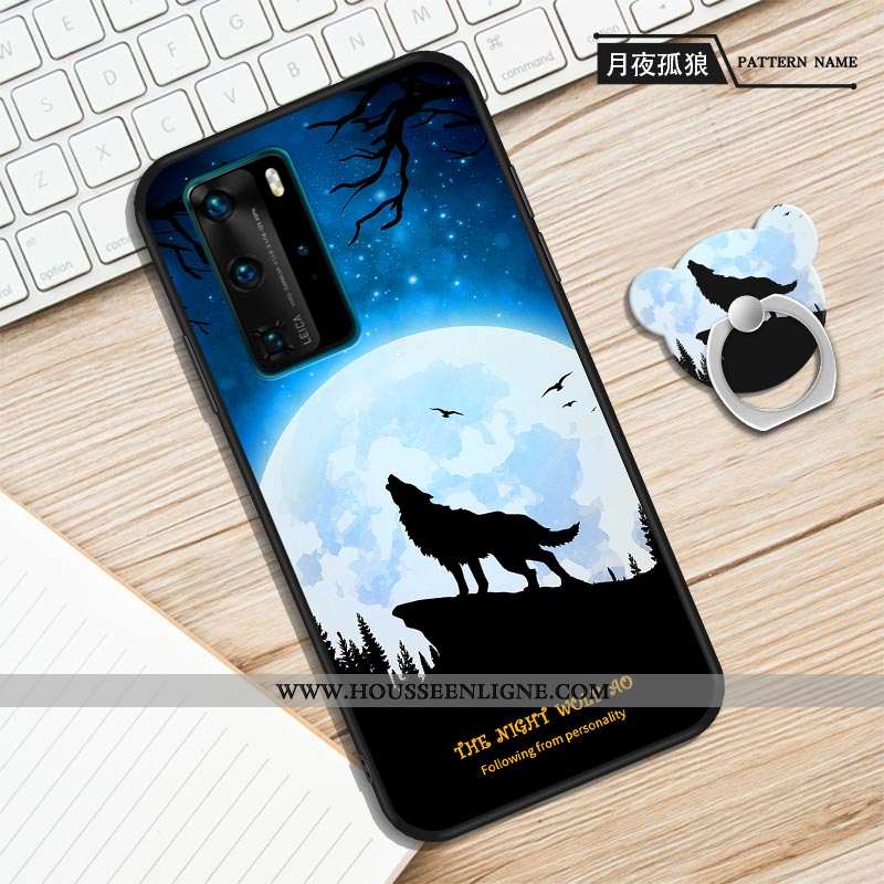 Étui Huawei P40 Protection Personnalité Violet Fluide Doux Anneau Une Agrafe