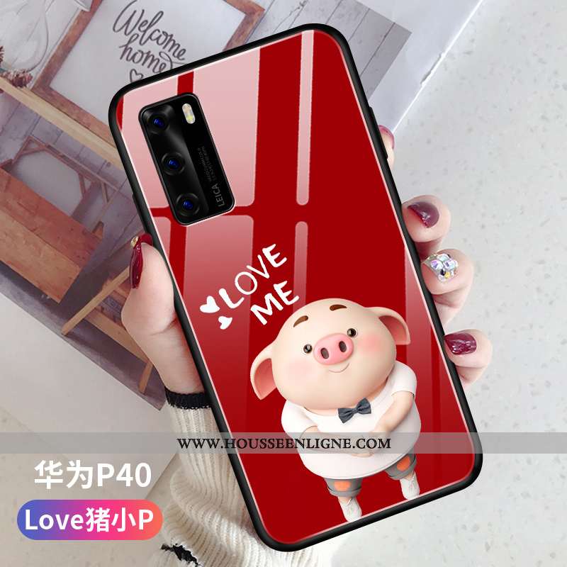 Étui Huawei P40 Protection Verre Fluide Doux Silicone Vert Tout Compris Petit Verte