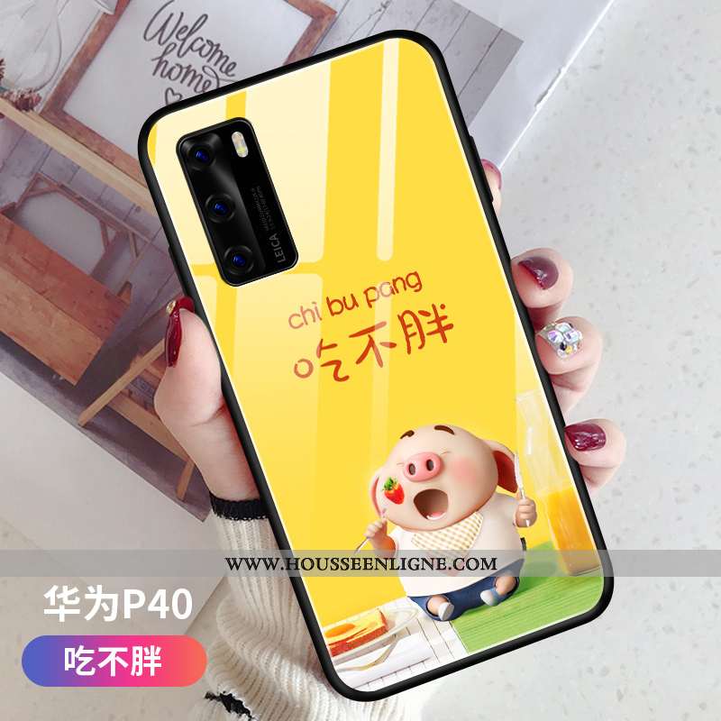 Étui Huawei P40 Protection Verre Fluide Doux Silicone Vert Tout Compris Petit Verte