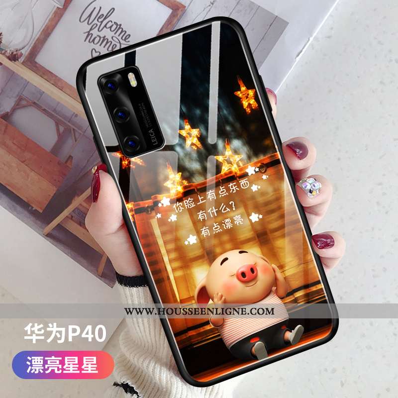 Étui Huawei P40 Protection Verre Fluide Doux Silicone Vert Tout Compris Petit Verte