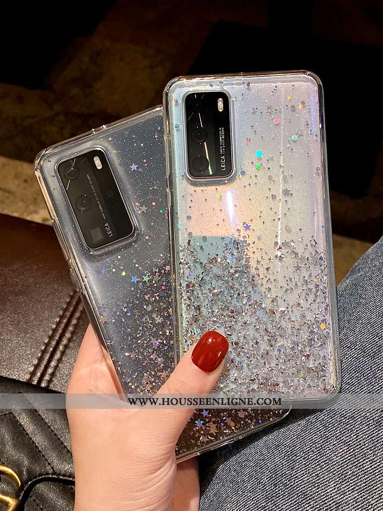 Étui Huawei P40 Silicone Transparent Vert Tout Compris Net Rouge Coque Luxe Verte