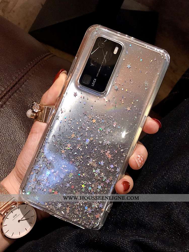 Étui Huawei P40 Silicone Transparent Vert Tout Compris Net Rouge Coque Luxe Verte