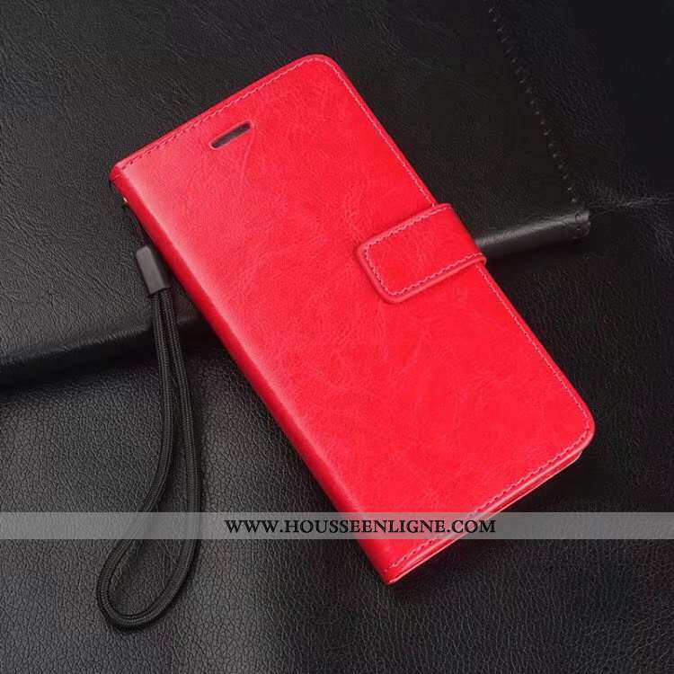 Étui Huawei Y5 2020 Cuir Véritable Cuir Business 2020 Clamshell Coque Rouge