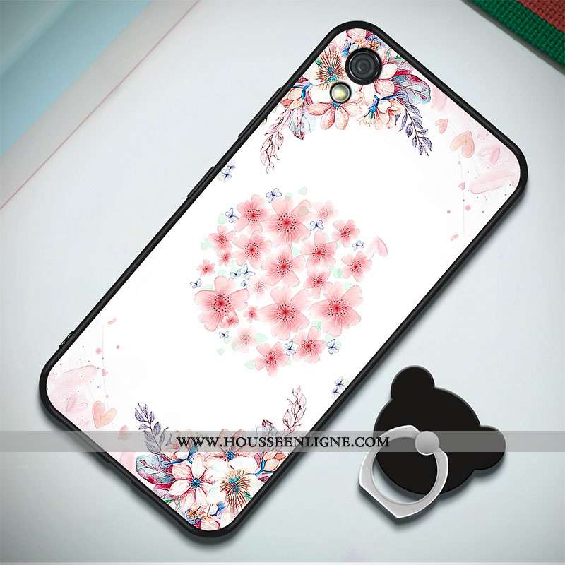 Étui Huawei Y5 2020 Fluide Doux 2020 Coque Incassable Peinture Téléphone Portable Anneau Bleu Foncé