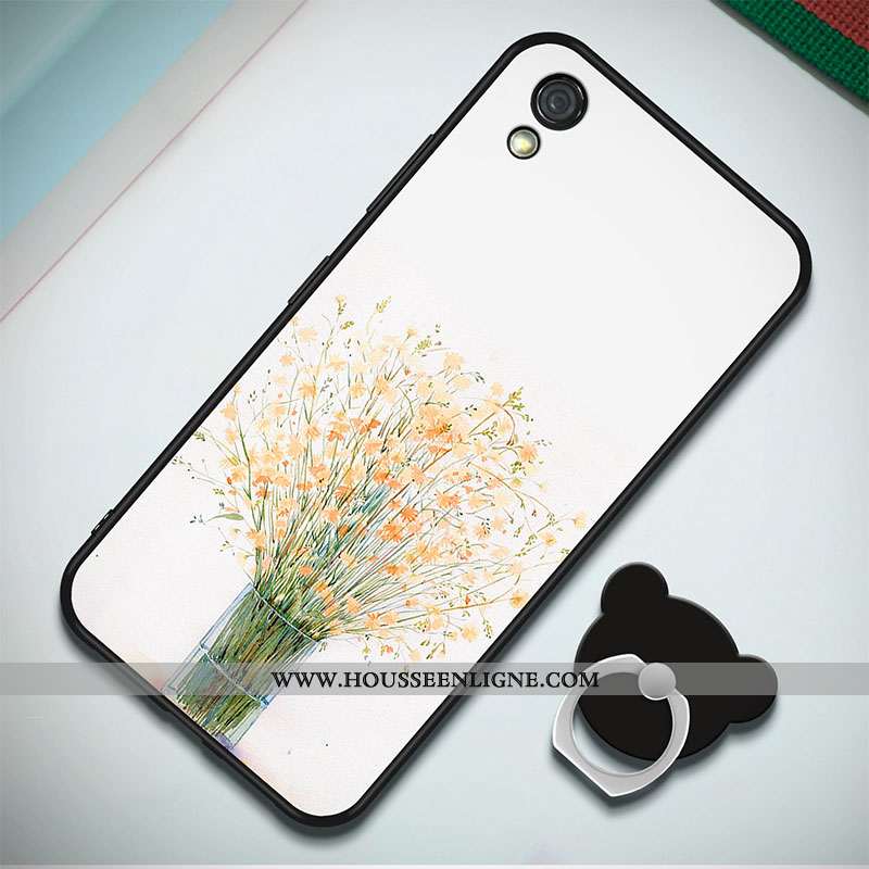 Étui Huawei Y5 2020 Fluide Doux 2020 Coque Incassable Peinture Téléphone Portable Anneau Bleu Foncé