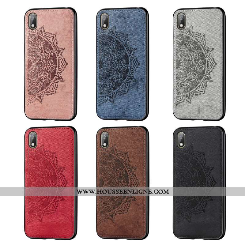 Étui Huawei Y5 2020 Fluide Doux Modèle Fleurie 2020 Rose Tissu Incassable À Bord